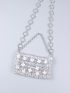 Flower Decor Square Bag