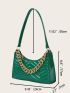 Chevron Pattern Chain Saddle Bag