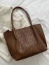 Twilly Scarf Decor Embossed Detail Tote Bag