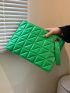 Quilted Artificial Patent Leather Square Bag