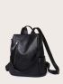 Zip Front Textured Backpack