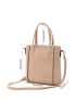 Minimalist Contrast Trim Bucket Bag