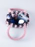 Colorblock Allover Beaded Decor Square Bag