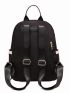 Contrast Trim Double Zipper Backpack