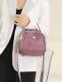 Mini Metal Detail Top Handle Satchel Bag