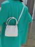 Minimalist Double Handle Ruched Bucket Bag