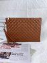 Quilted Square Bag With Wristlet