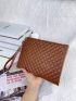 Quilted Square Bag With Wristlet