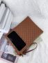 Quilted Square Bag With Wristlet