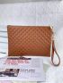 Quilted Square Bag With Wristlet