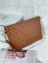 Quilted Square Bag With Wristlet