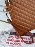 Quilted Square Bag With Wristlet