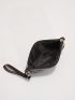 Crocodile Embossed Square Bag With Wristlet