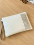 Studded Decor Square Bag With Wristlet