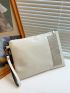 Studded Decor Square Bag With Wristlet