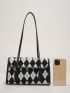 Geometric Graphic Flap Square Bag