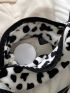 Fuzzy Cow Print Square Bag