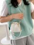 Mini Minimalist Drawstring Bucket Bag