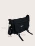 Minimalist Buckle Flap Square Bag
