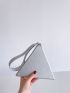 Metallic Pyramid Bag With Wristlet
