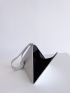 Metallic Pyramid Bag With Wristlet