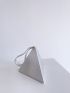 Metallic Pyramid Bag With Wristlet