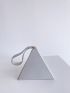 Metallic Pyramid Bag With Wristlet