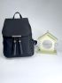 Tassel Decor Large Capacity Flap Backpack