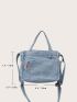 Minimalist Denim Square Bag