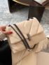 Chevron Flap Chain Square Bag