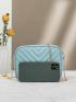 Mini Minimalist Chevron Chain Square Bag