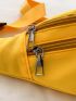 Minimalist Double Zipper Waist Bag
