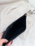Crocodile Embossed Square Bag With Wristlet