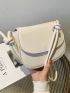Mini Minimalist Knot Decor Flap Saddle Bag
