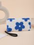 Floral Pattern Fluffy Long Wallet