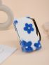 Floral Pattern Fluffy Long Wallet