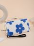 Floral Pattern Fluffy Long Wallet