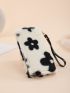 Floral Pattern Fluffy Long Wallet