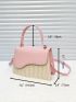 Top Handle Flap Straw Bag