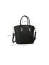 Crocodile Embossed Double Handle Bucket Bag