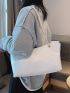 Minimalist Quilted Chain Tote Bag