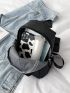 Mini Geo Graphic Curved Top Backpack