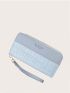 Crocodile Embossed Long Wallet