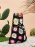Floral Pattern Crochet Bag