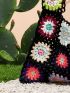 Floral Pattern Crochet Bag