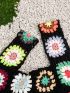 Floral Pattern Crochet Bag