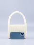 Faux Pearl Decor Square Bag