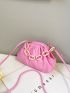 Minimalist Chain Ruched Bag