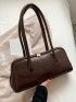 Double Zipper Baguette Bag