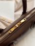 Double Zipper Baguette Bag